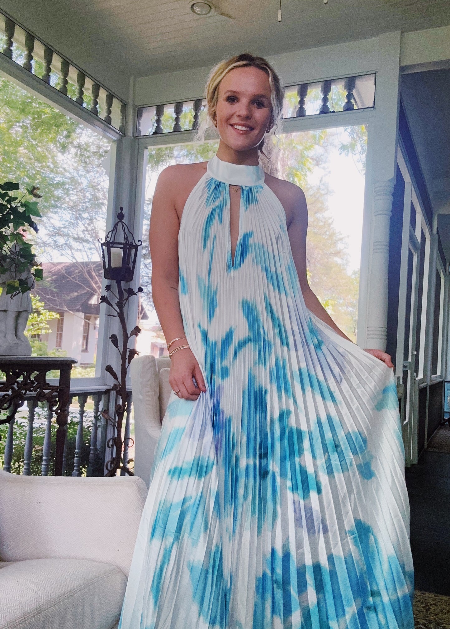 Bahama Pleated Maxi Dress