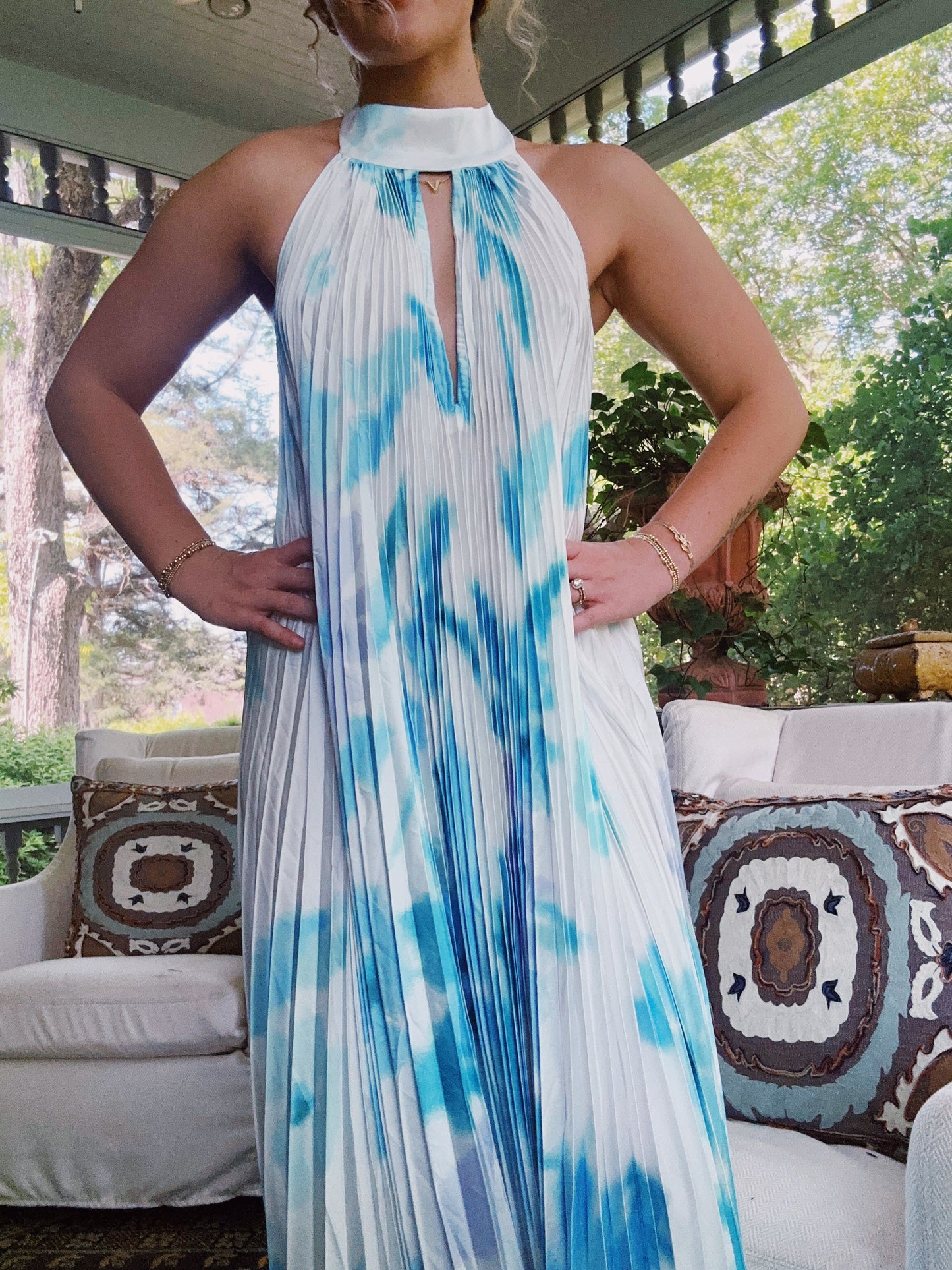 Bahama Pleated Maxi Dress